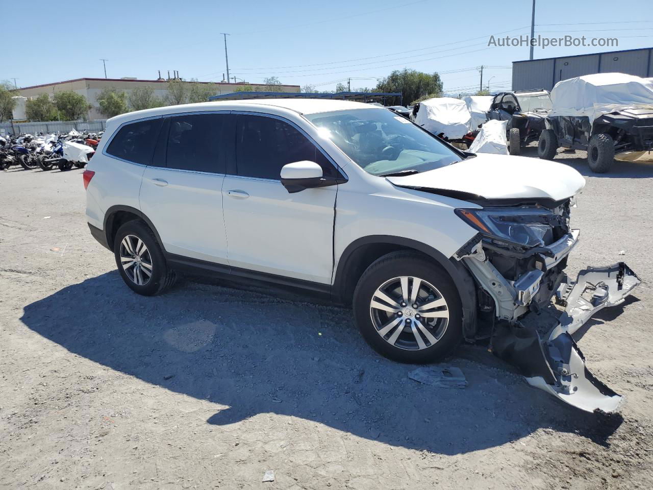 2017 Honda Pilot Ex White vin: 5FNYF6H39HB034311