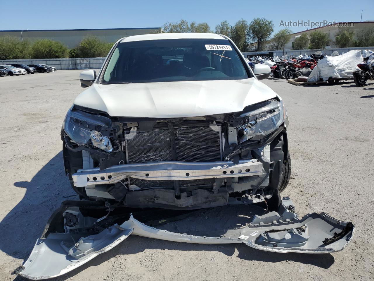 2017 Honda Pilot Ex White vin: 5FNYF6H39HB034311