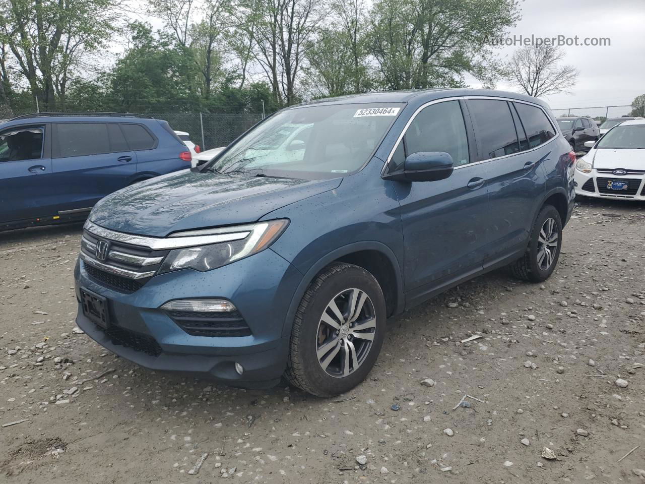 2017 Honda Pilot Ex Blue vin: 5FNYF6H42HB104966