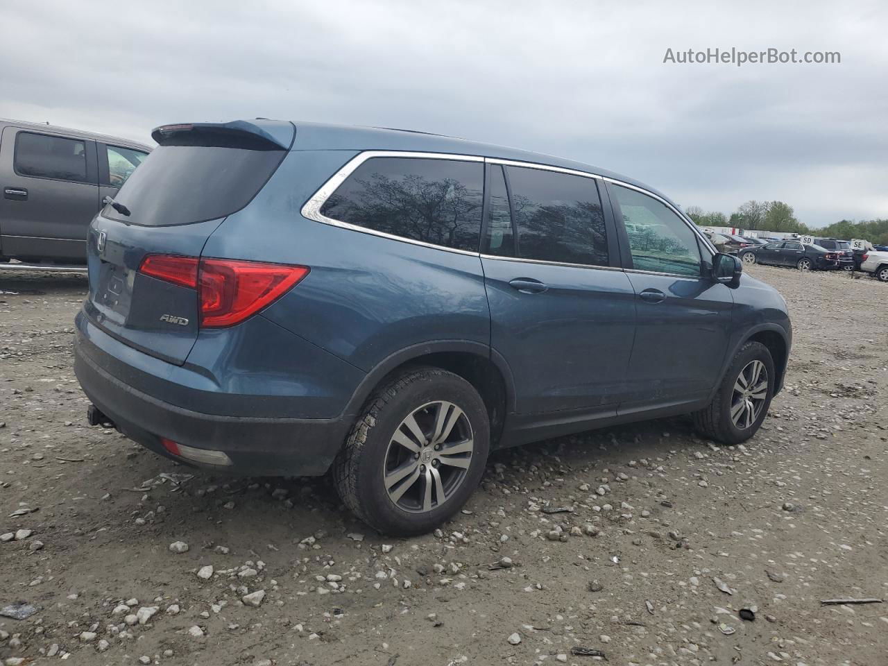 2017 Honda Pilot Ex Blue vin: 5FNYF6H42HB104966