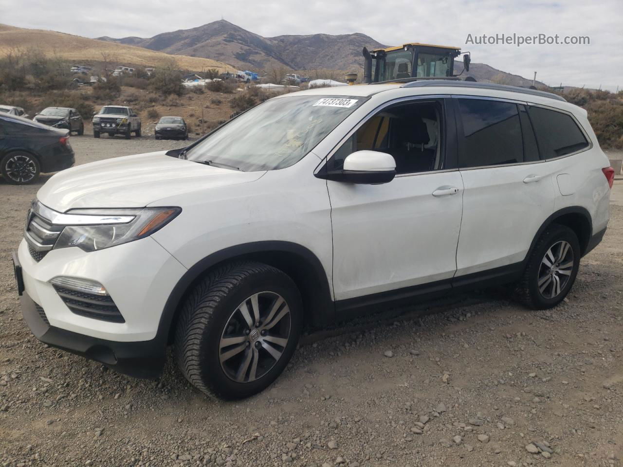 2017 Honda Pilot Ex White vin: 5FNYF6H44HB070304