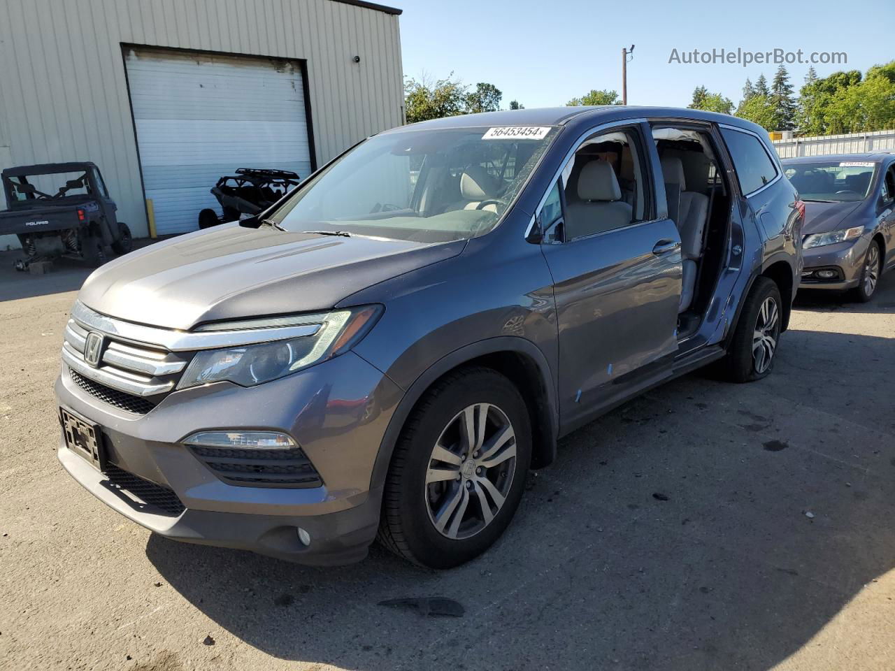 2016 Honda Pilot Ex Blue vin: 5FNYF6H45GB032661