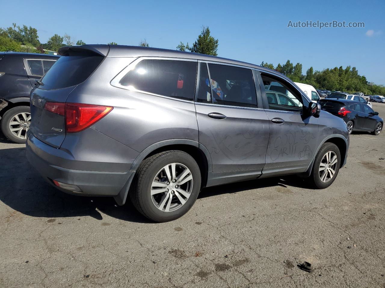 2016 Honda Pilot Ex Синий vin: 5FNYF6H45GB032661