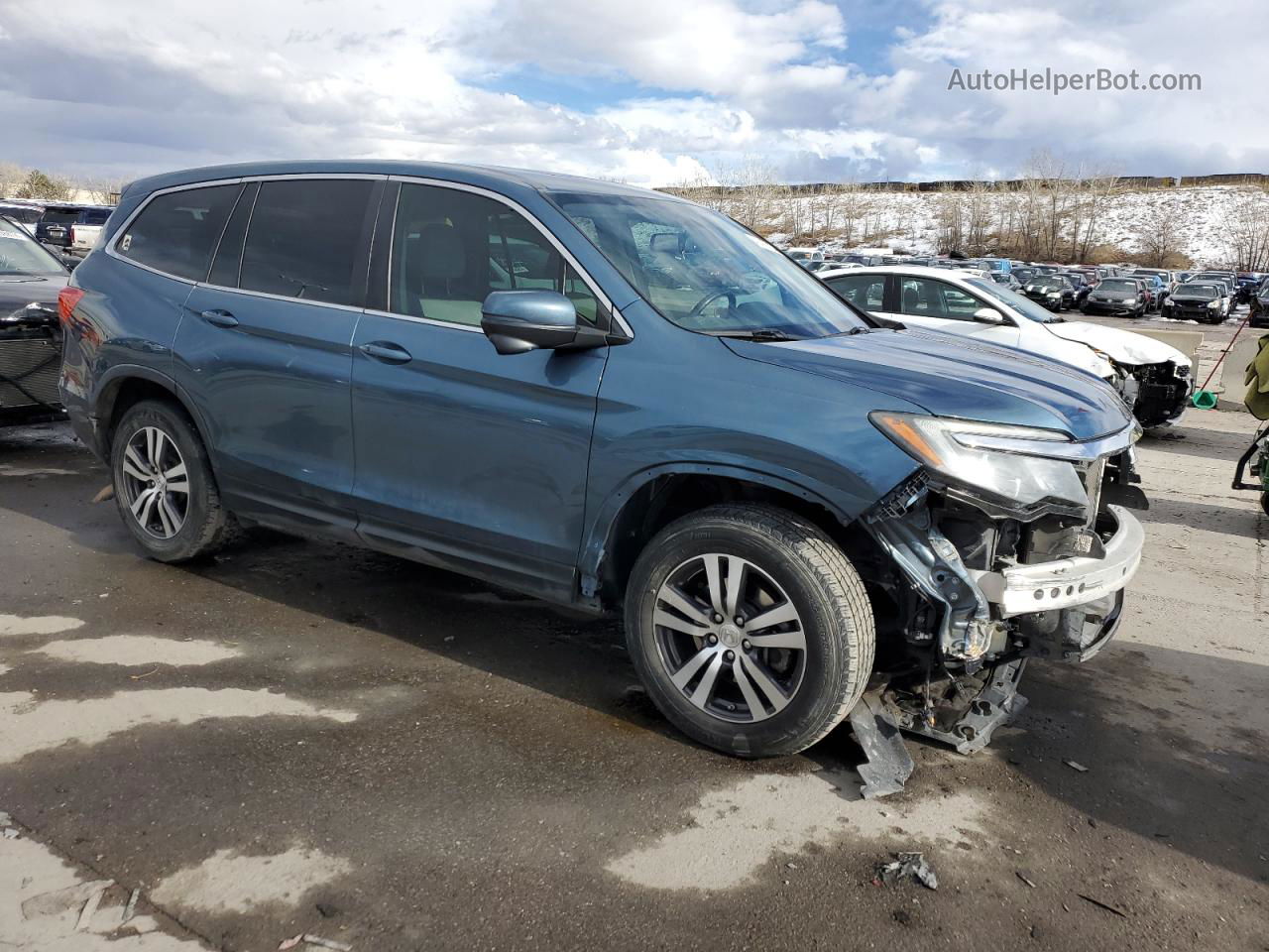 2016 Honda Pilot Exl Синий vin: 5FNYF6H50GB057573