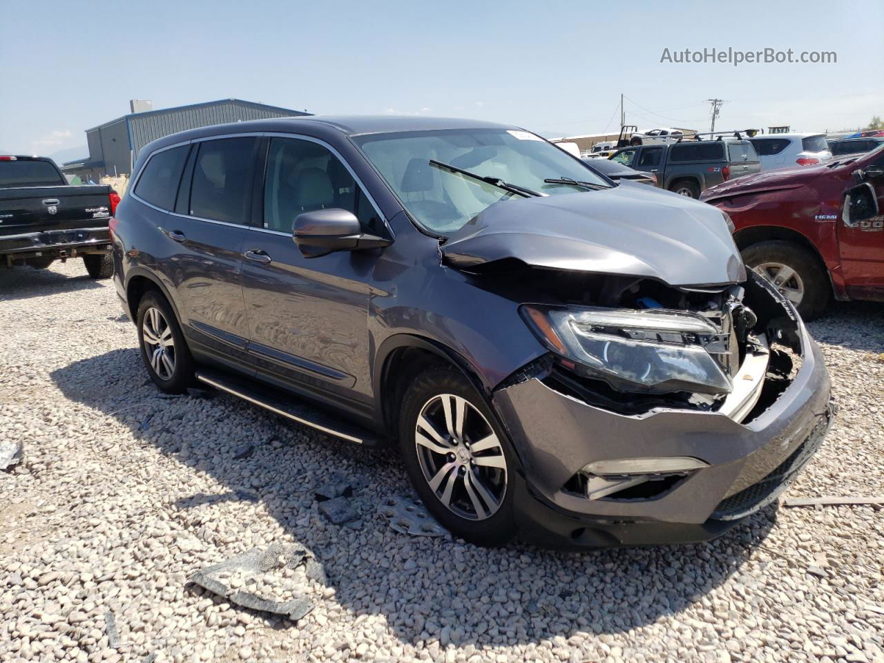 2017 Honda Pilot Exl Gray vin: 5FNYF6H50HB036479