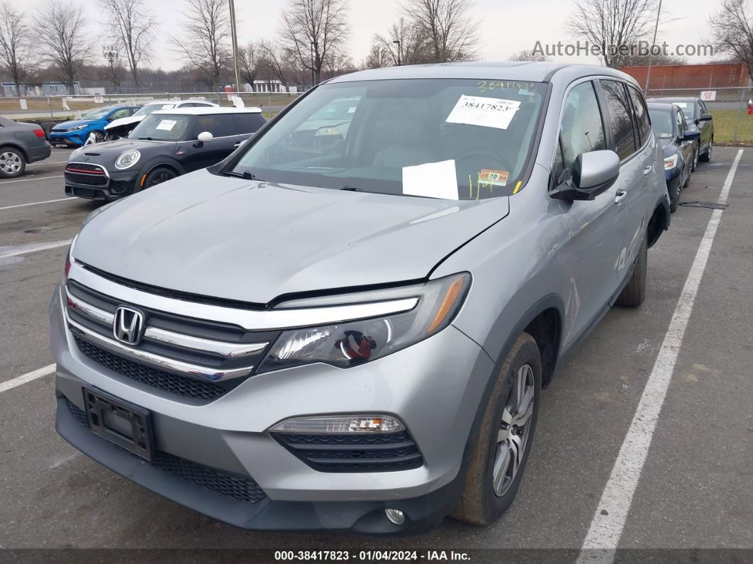 2017 Honda Pilot Ex-l Silver vin: 5FNYF6H50HB056215