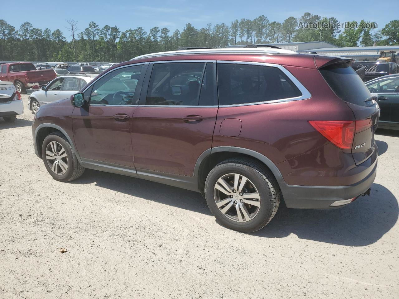 2017 Honda Pilot Exl Бордовый vin: 5FNYF6H51HB014040