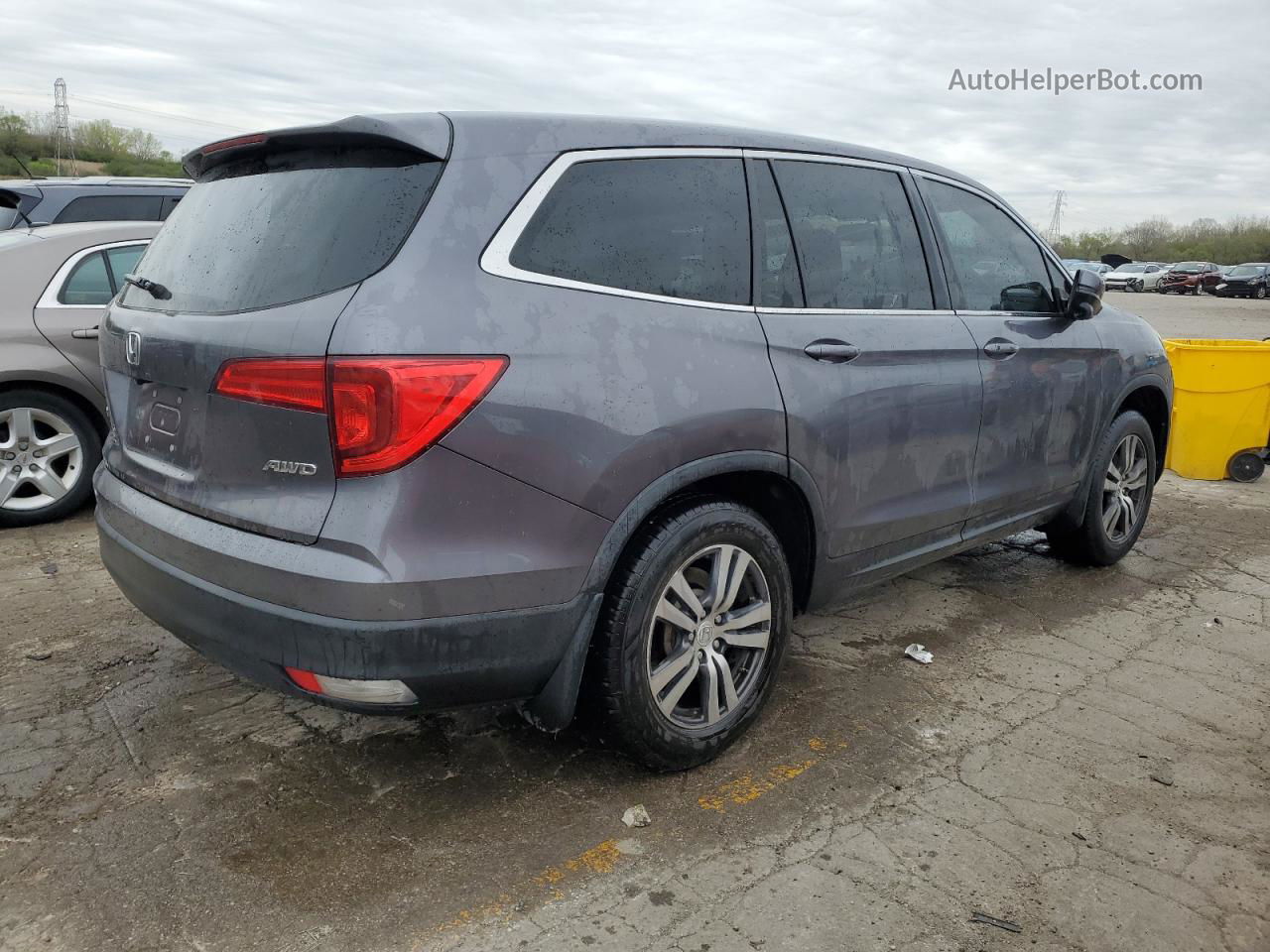 2017 Honda Pilot Exl Gray vin: 5FNYF6H51HB075050