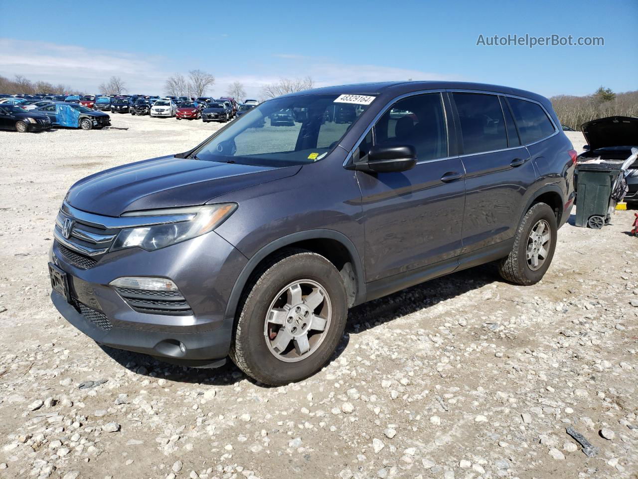 2016 Honda Pilot Exl Gray vin: 5FNYF6H52GB015941