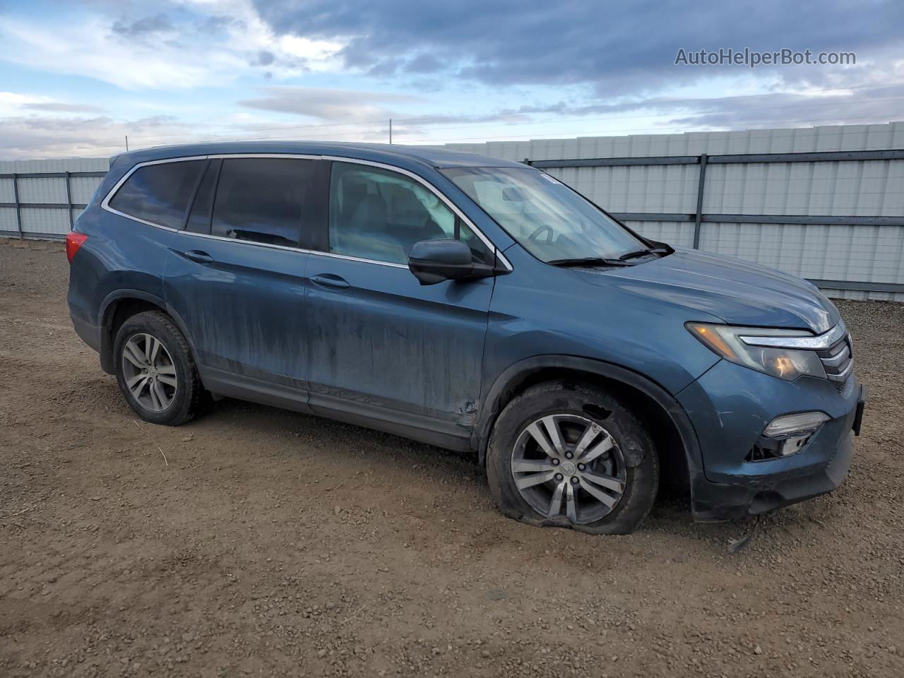 2016 Honda Pilot Exl Синий vin: 5FNYF6H52GB031721