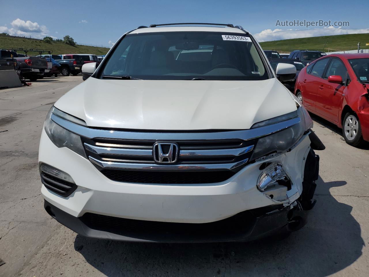 2016 Honda Pilot Exl White vin: 5FNYF6H52GB079686