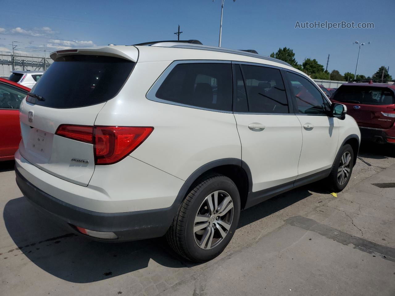 2016 Honda Pilot Exl White vin: 5FNYF6H52GB079686