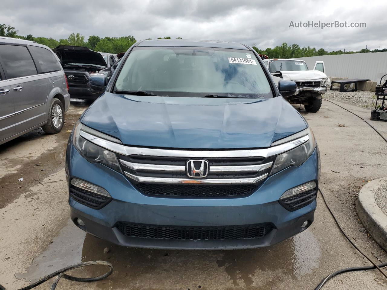 2016 Honda Pilot Exl Blue vin: 5FNYF6H52GB082183