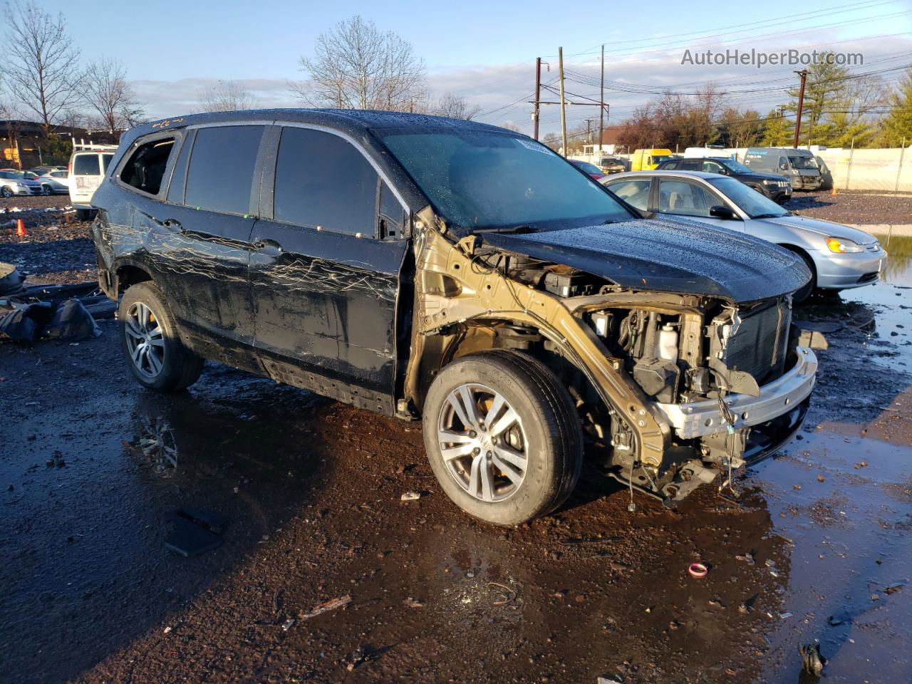 2017 Honda Pilot Exl Black vin: 5FNYF6H52HB011339