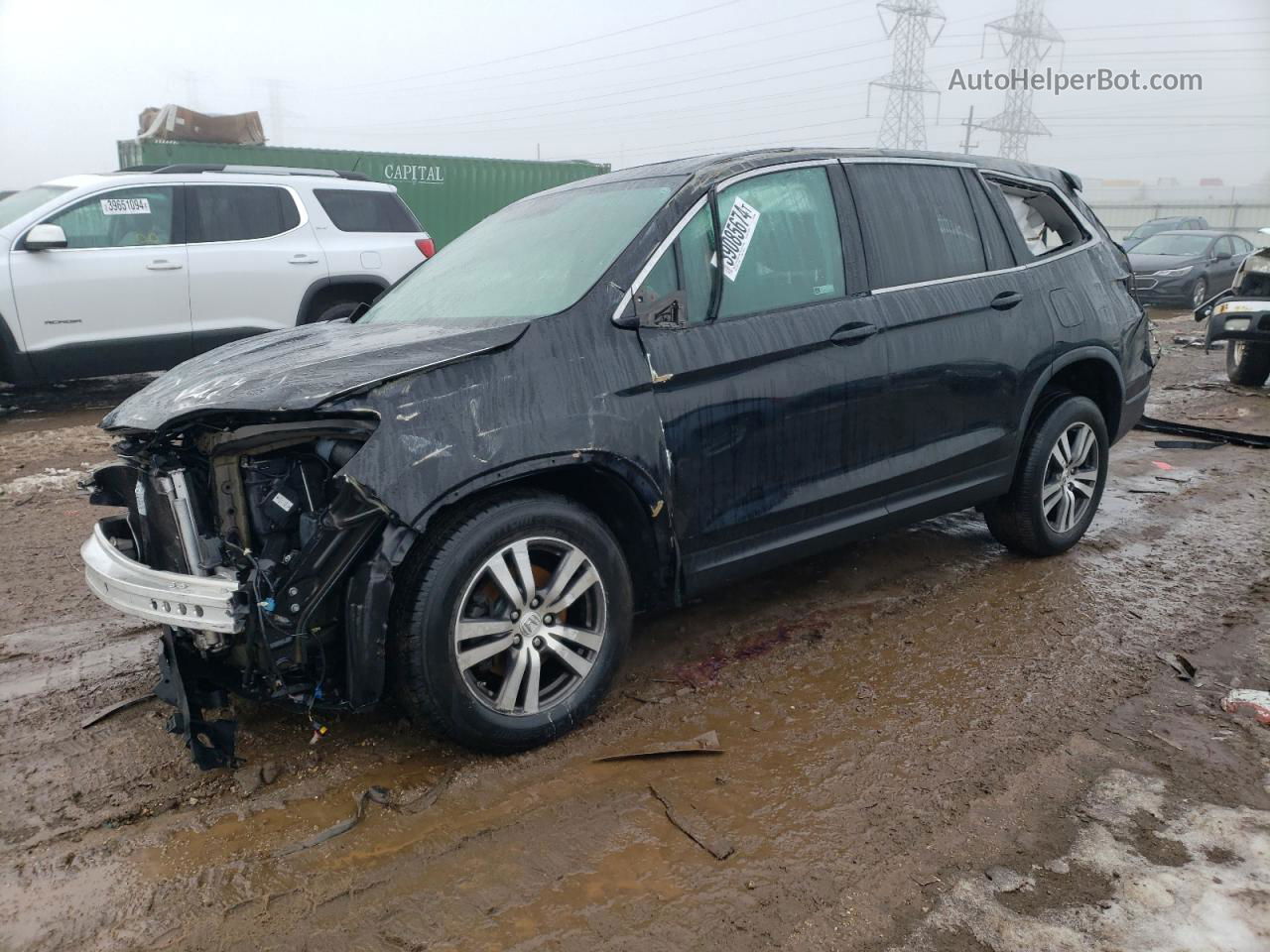 2017 Honda Pilot Exl Черный vin: 5FNYF6H52HB083898