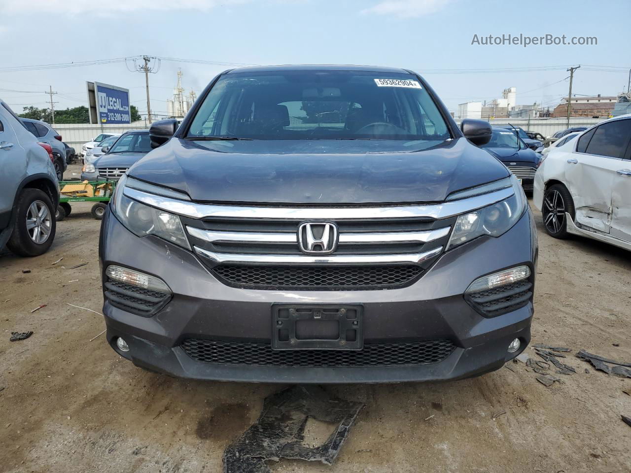 2016 Honda Pilot Exl Gray vin: 5FNYF6H53GB062220