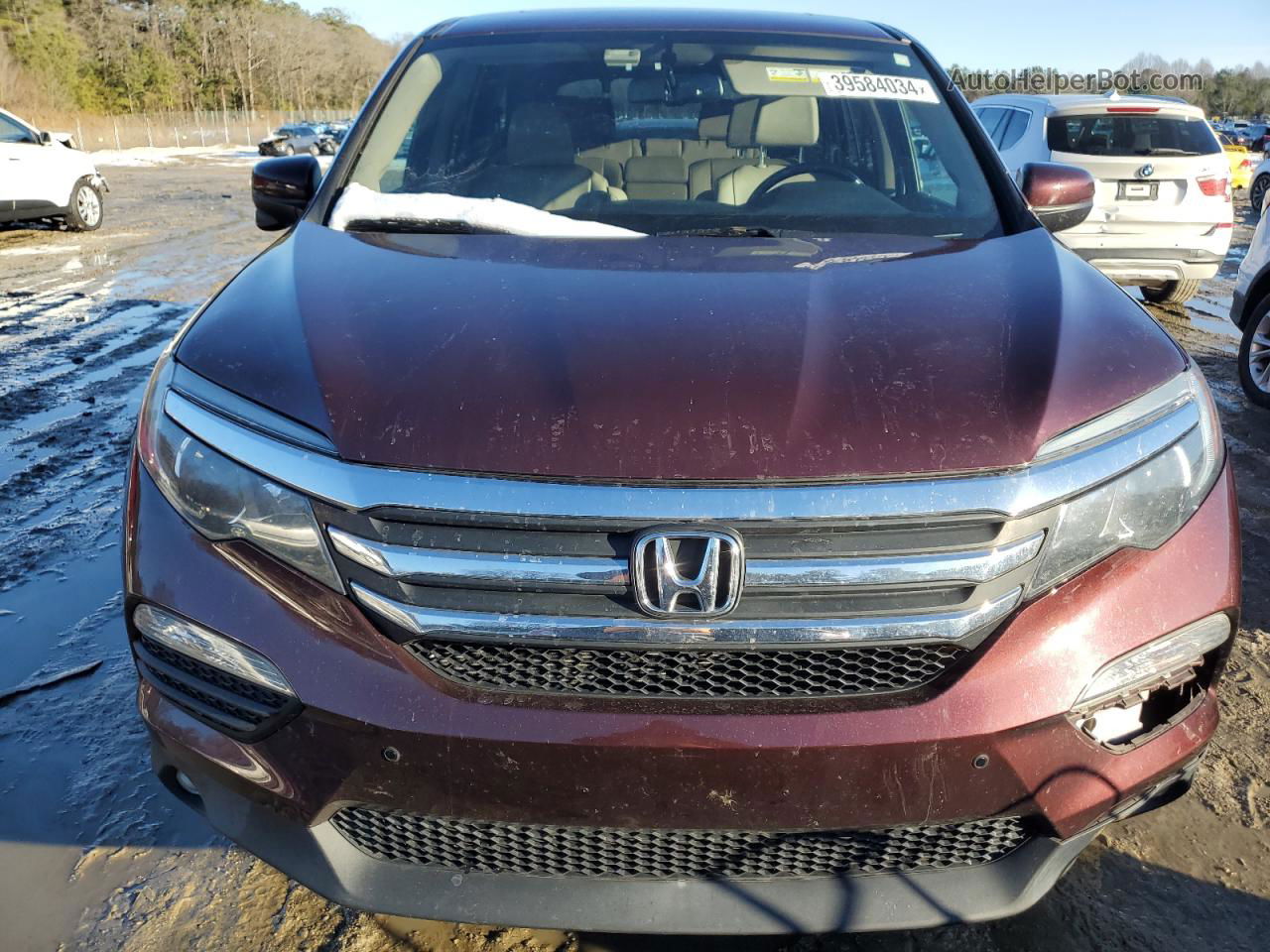 2017 Honda Pilot Exl Maroon vin: 5FNYF6H53HB044253