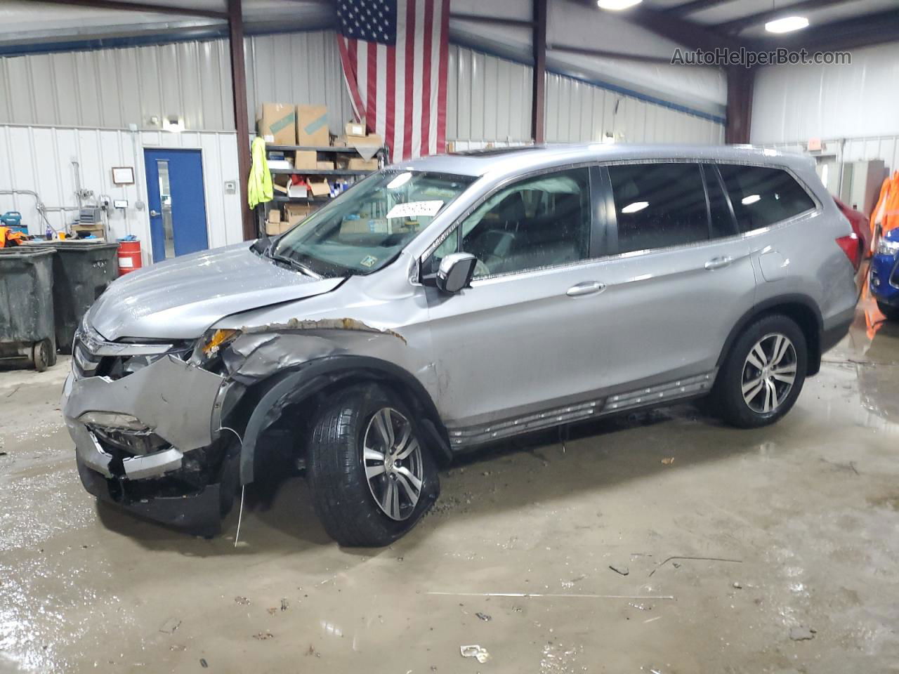 2017 Honda Pilot Exl Silver vin: 5FNYF6H53HB048903