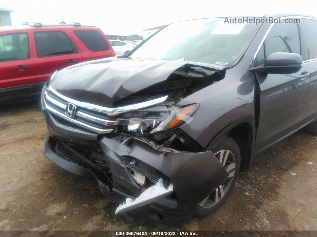 2017 Honda Pilot Ex-l Gray vin: 5FNYF6H53HB080380