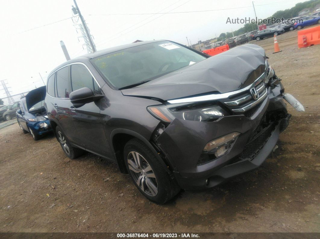 2017 Honda Pilot Ex-l Gray vin: 5FNYF6H53HB080380