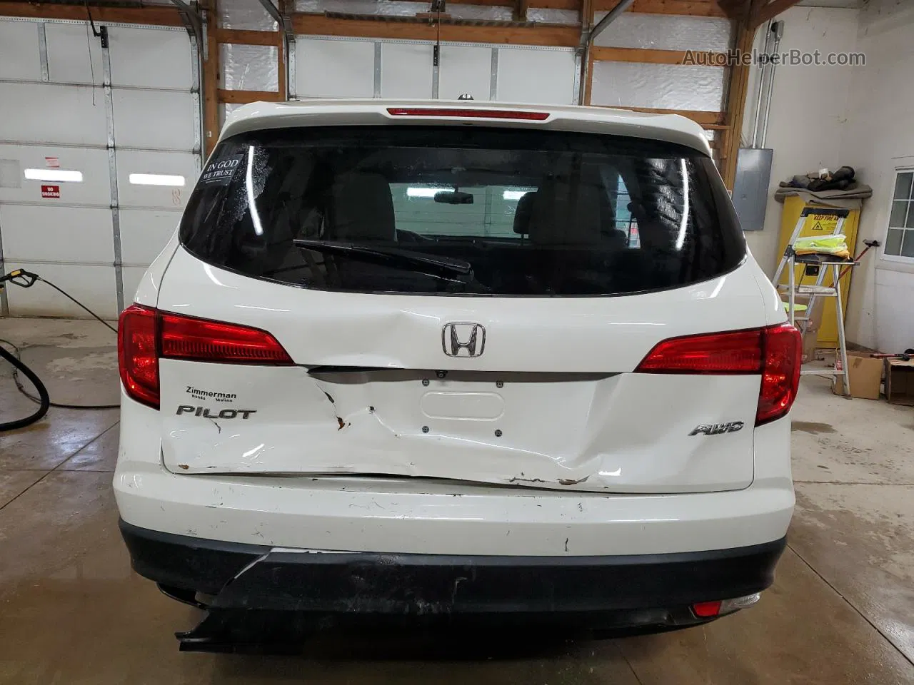 2016 Honda Pilot Exl White vin: 5FNYF6H54GB017772