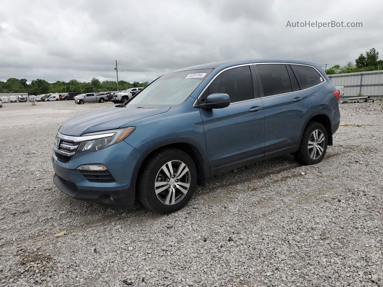 2016 Honda Pilot Exl Синий vin: 5FNYF6H54GB018579