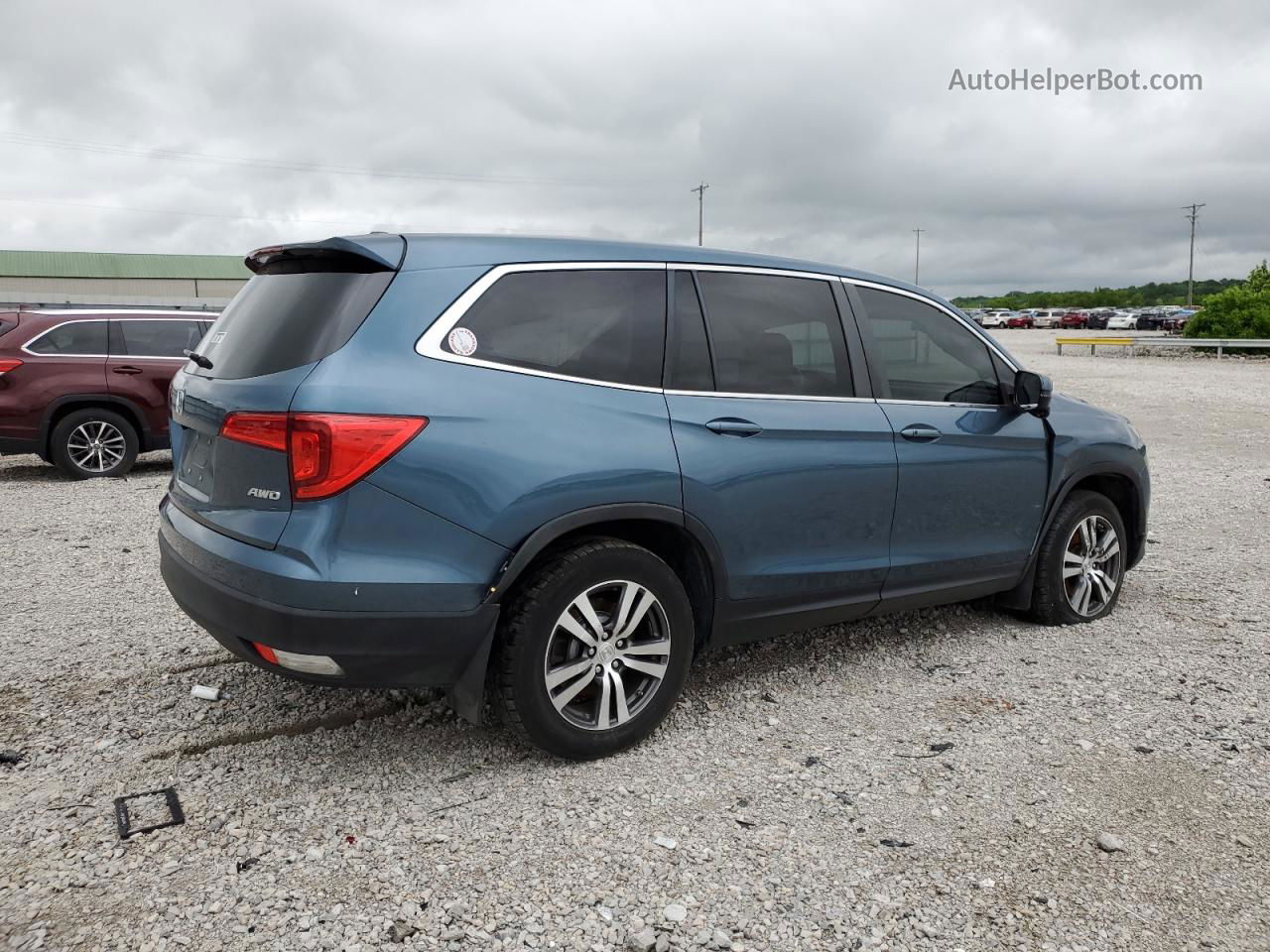 2016 Honda Pilot Exl Синий vin: 5FNYF6H54GB018579