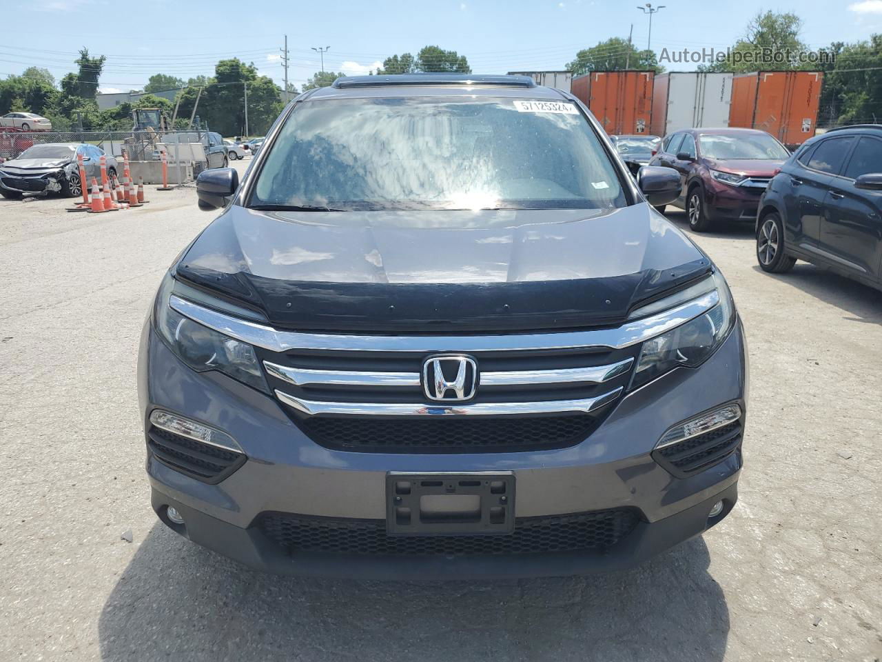 2016 Honda Pilot Exl Gray vin: 5FNYF6H54GB051193