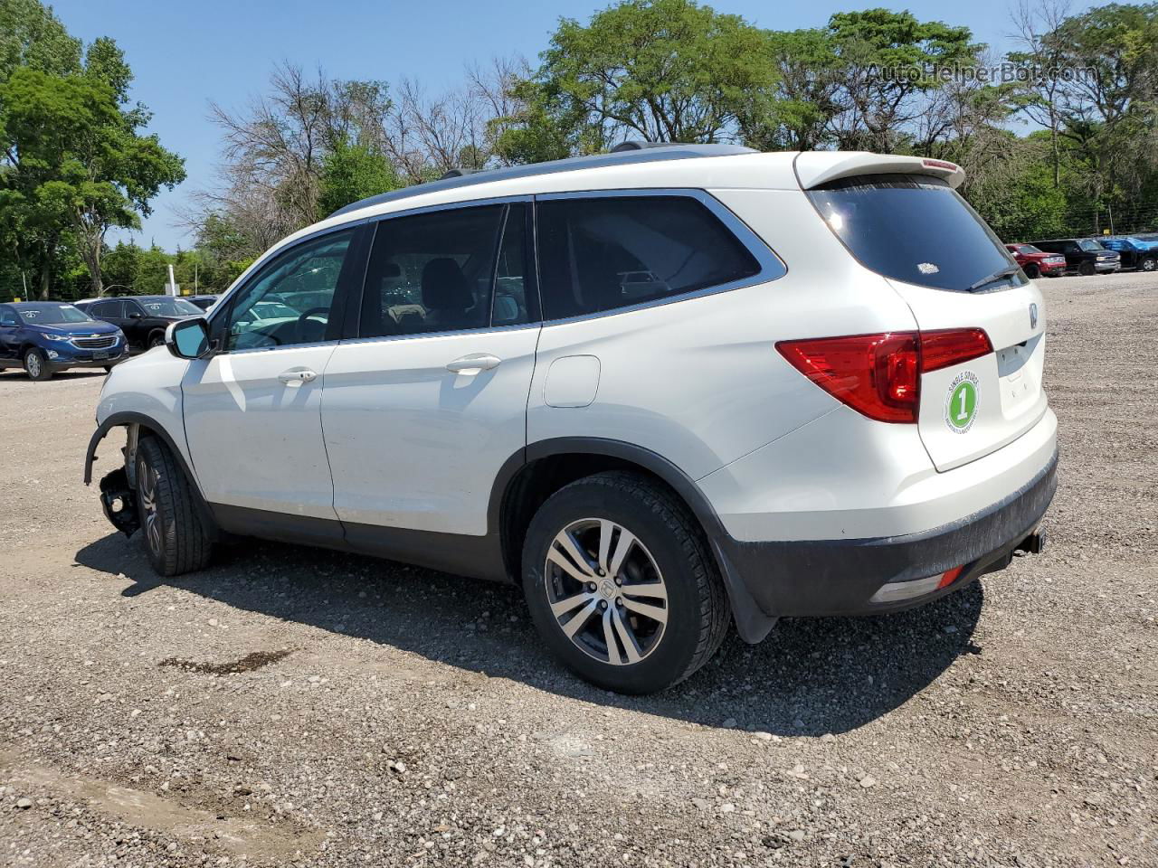 2017 Honda Pilot Exl White vin: 5FNYF6H54HB041880