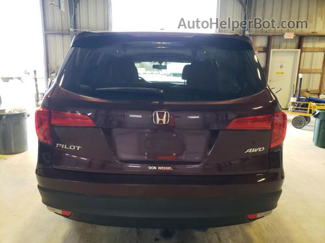 2017 Honda Pilot Exl Maroon vin: 5FNYF6H54HB052944