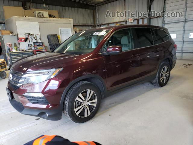 2017 Honda Pilot Exl Maroon vin: 5FNYF6H54HB052944