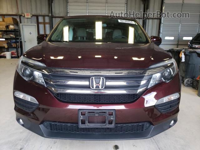 2017 Honda Pilot Exl Maroon vin: 5FNYF6H54HB052944