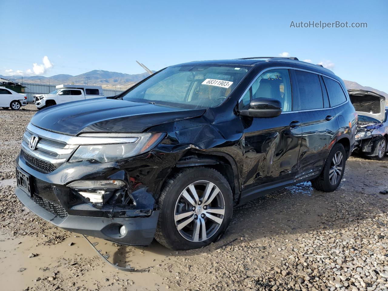 2016 Honda Pilot Exl Black vin: 5FNYF6H55GB044494