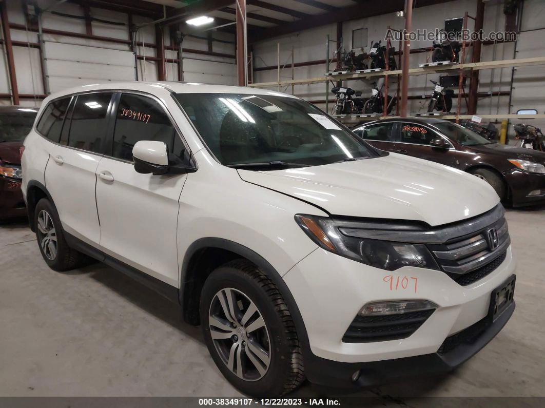 2016 Honda Pilot Ex-l White vin: 5FNYF6H55GB057424