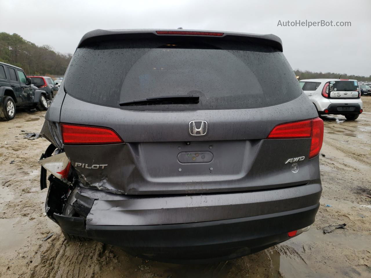 2016 Honda Pilot Exl Серый vin: 5FNYF6H55GB078080