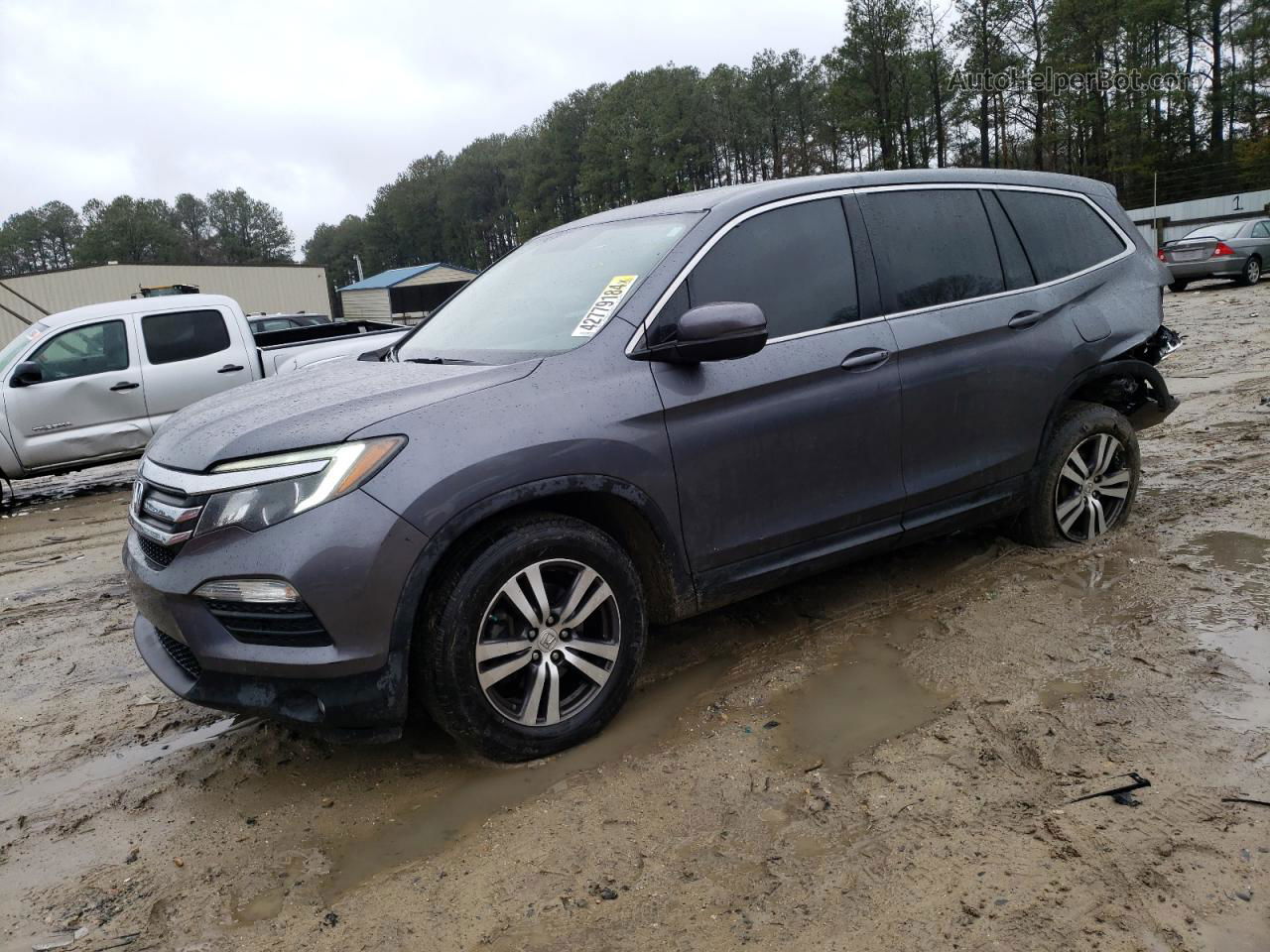 2016 Honda Pilot Exl Gray vin: 5FNYF6H55GB078080