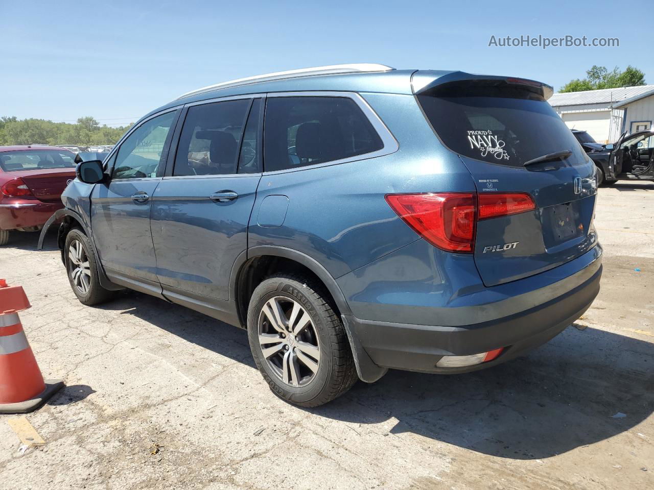 2016 Honda Pilot Exl Blue vin: 5FNYF6H55GB087314