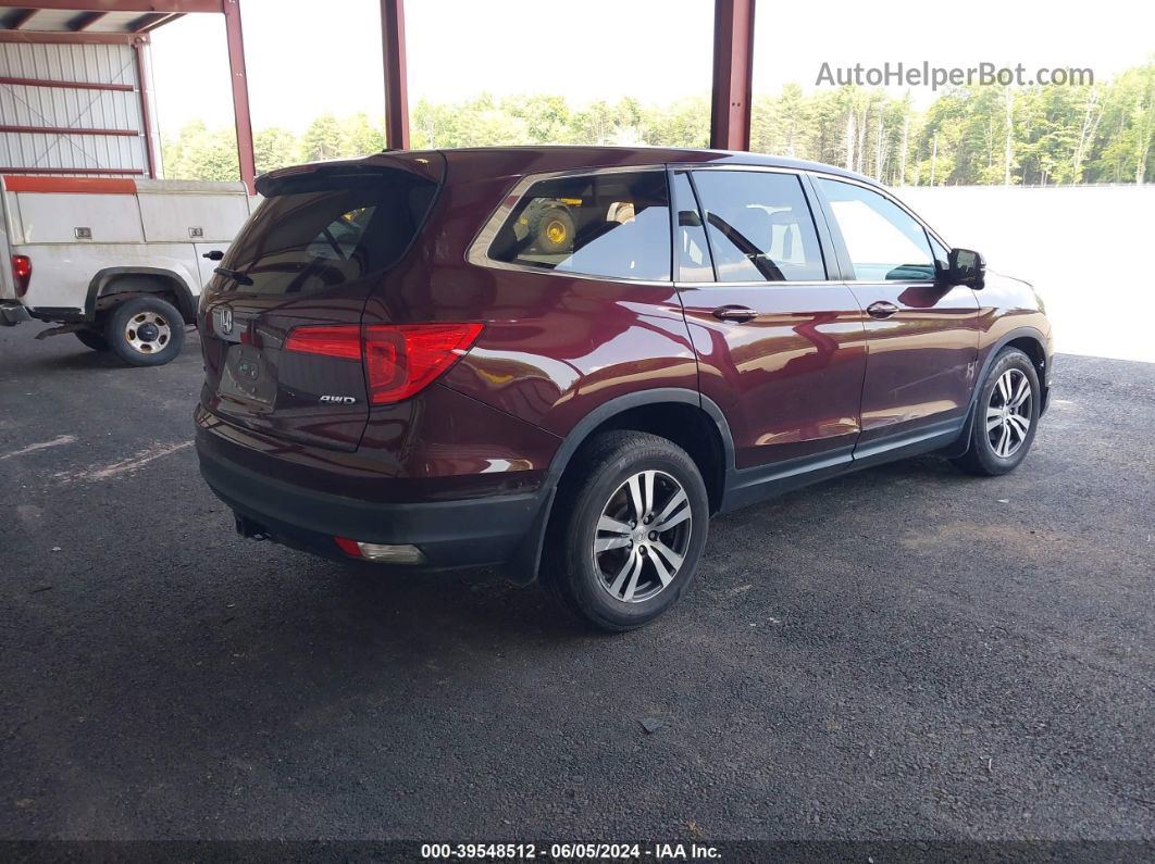 2017 Honda Pilot Ex-l Maroon vin: 5FNYF6H55HB024862