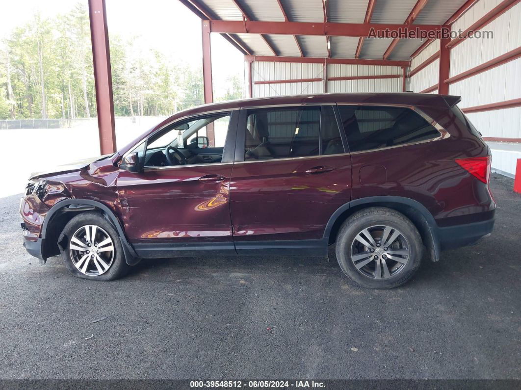 2017 Honda Pilot Ex-l Maroon vin: 5FNYF6H55HB024862