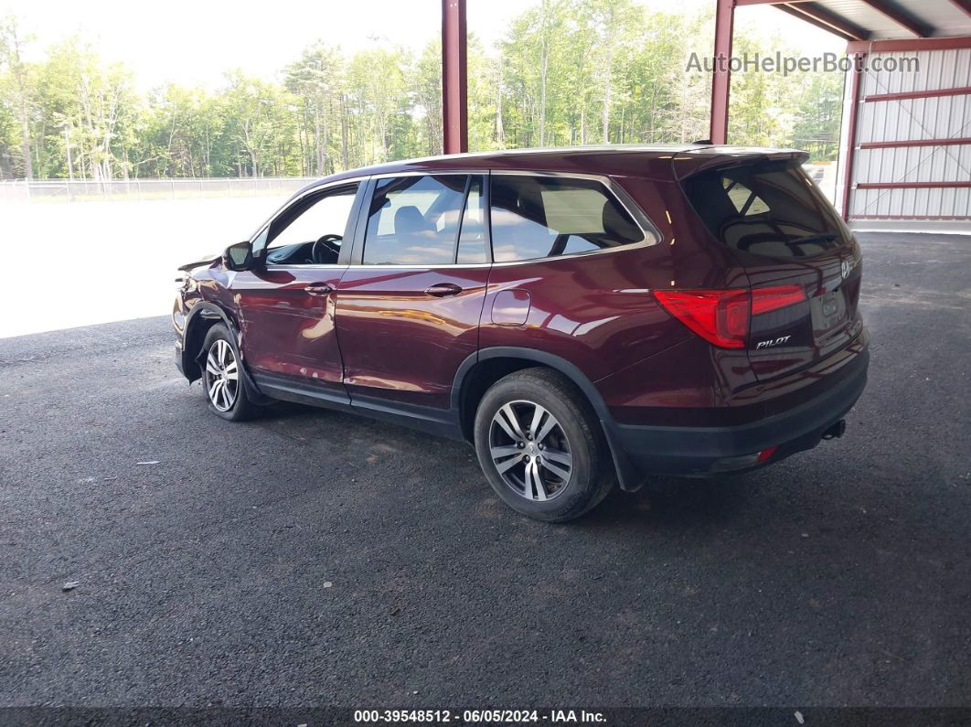 2017 Honda Pilot Ex-l Maroon vin: 5FNYF6H55HB024862