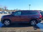 2017 Honda Pilot Ex-l Burgundy vin: 5FNYF6H55HB077481