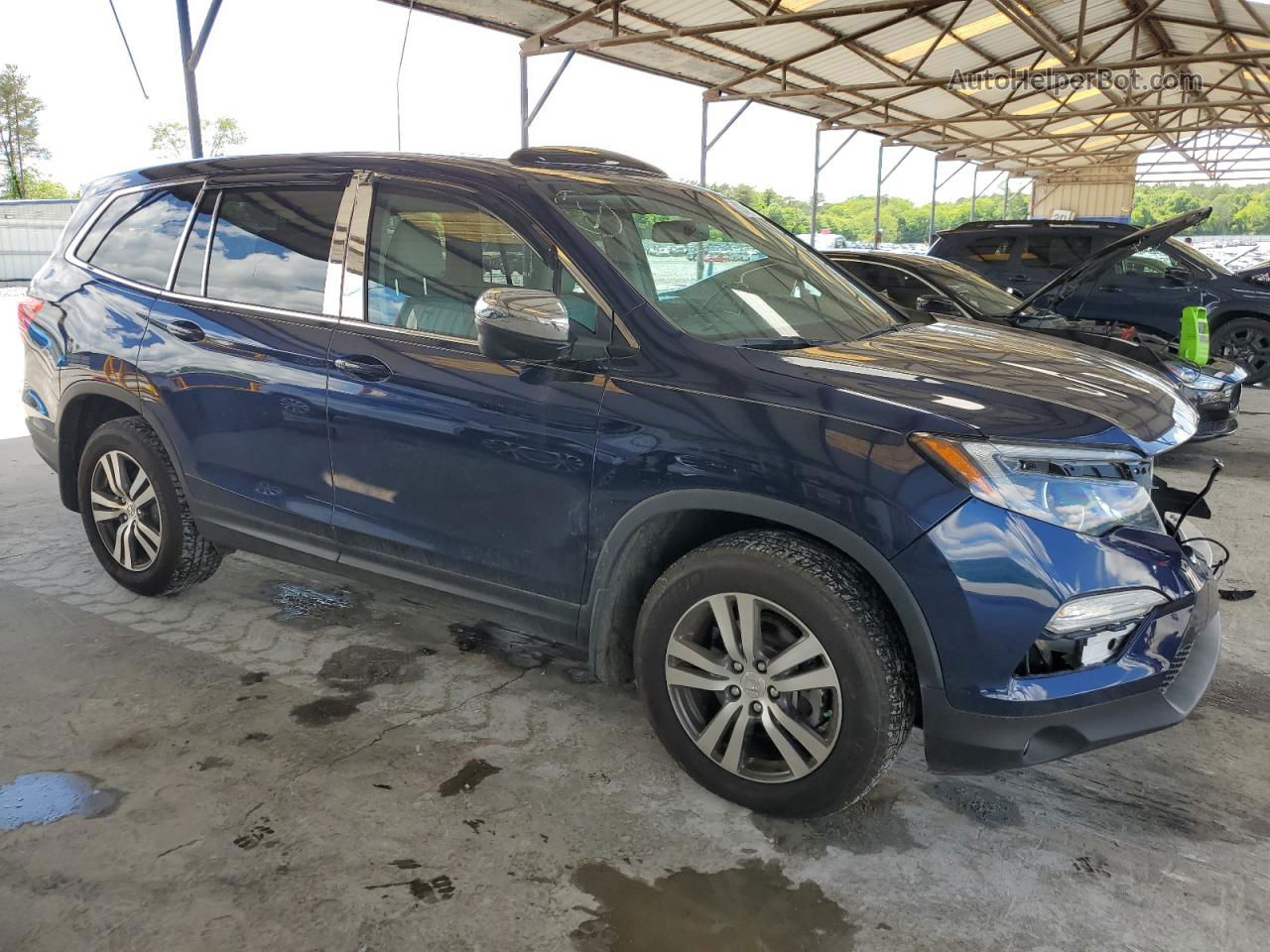 2016 Honda Pilot Exl Синий vin: 5FNYF6H56GB067105