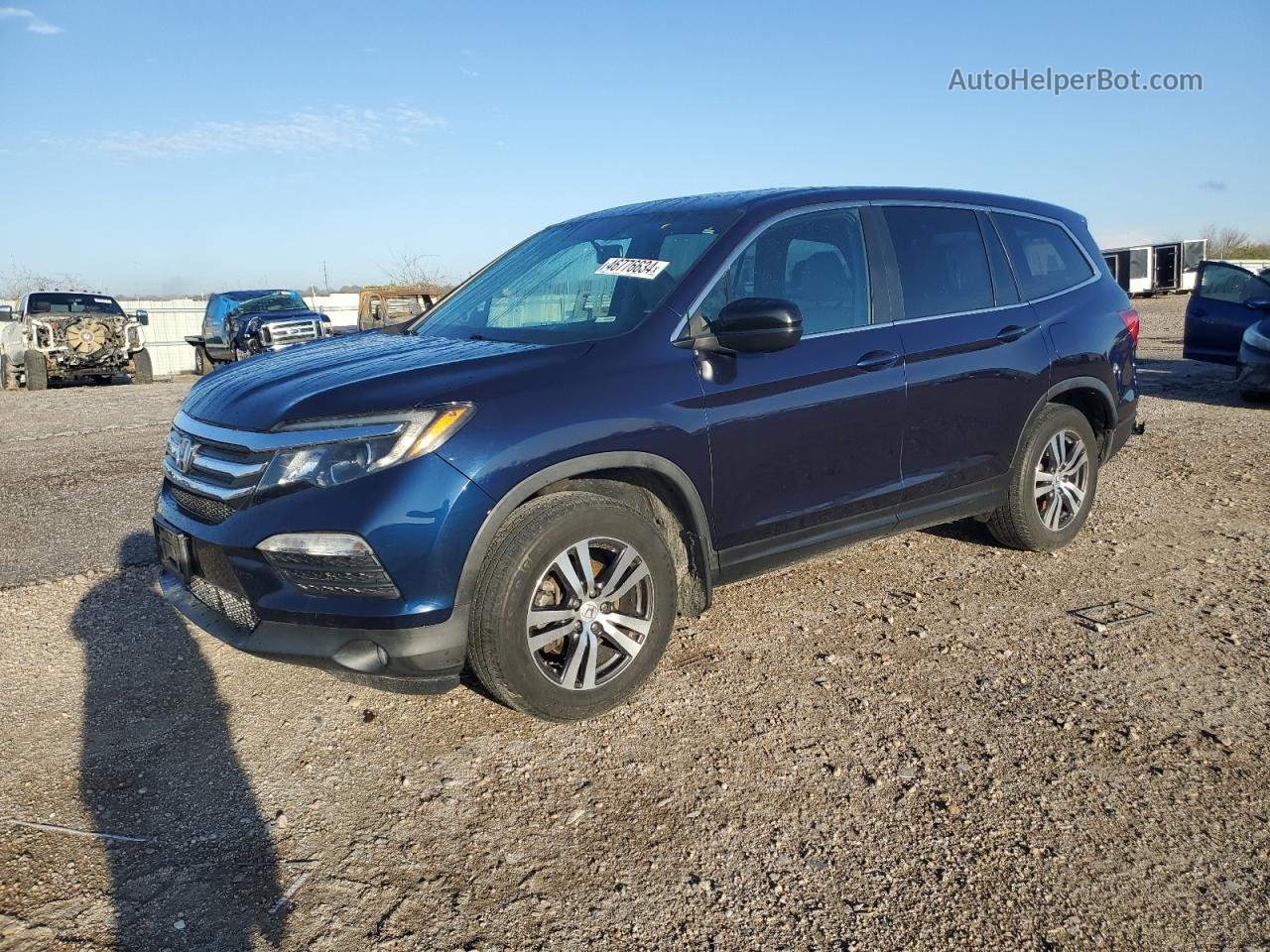 2016 Honda Pilot Exl Blue vin: 5FNYF6H56GB075043