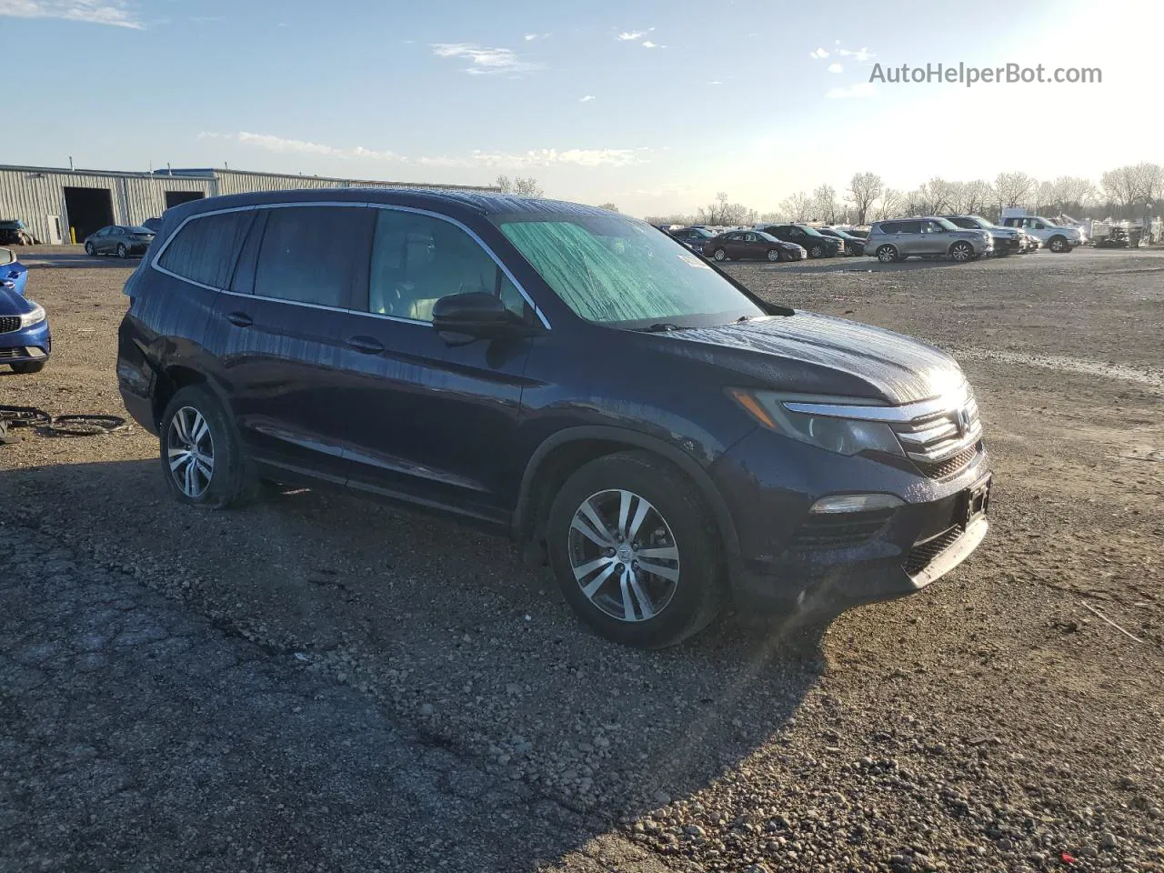 2016 Honda Pilot Exl Blue vin: 5FNYF6H56GB075043