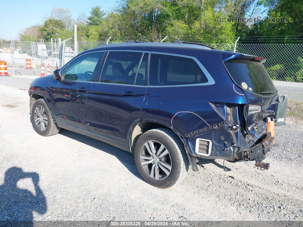 2016 Honda Pilot Ex-l Blue vin: 5FNYF6H56GB102631