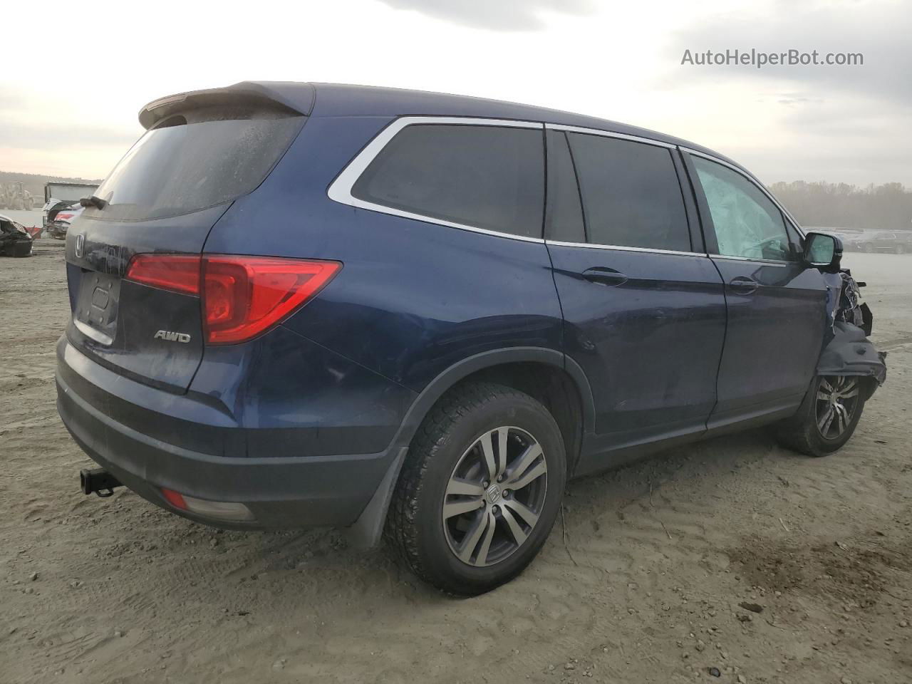 2016 Honda Pilot Exl Синий vin: 5FNYF6H56GB125049