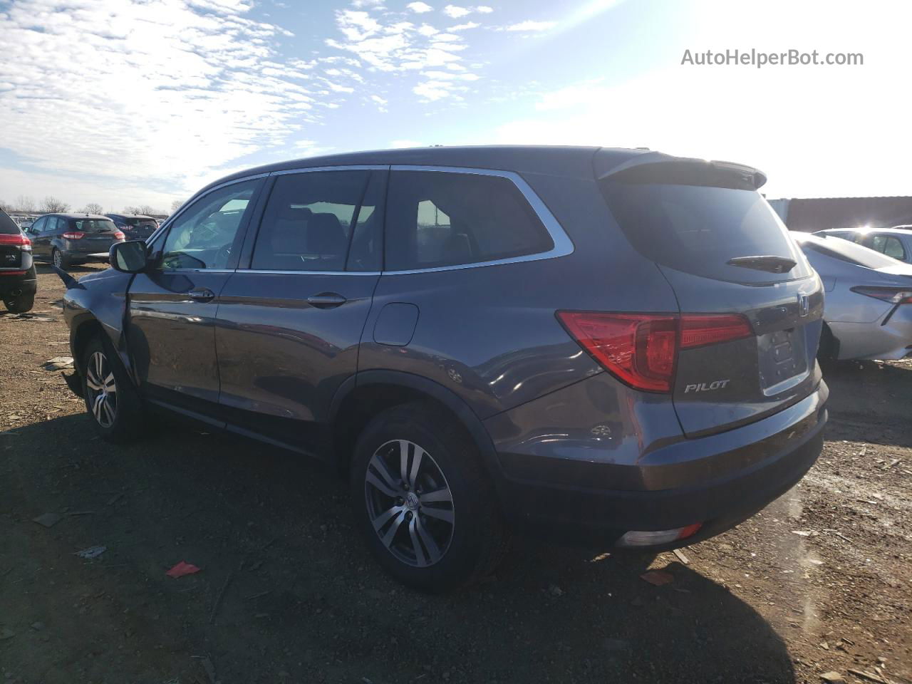 2017 Honda Pilot Exl Серый vin: 5FNYF6H56HB059829