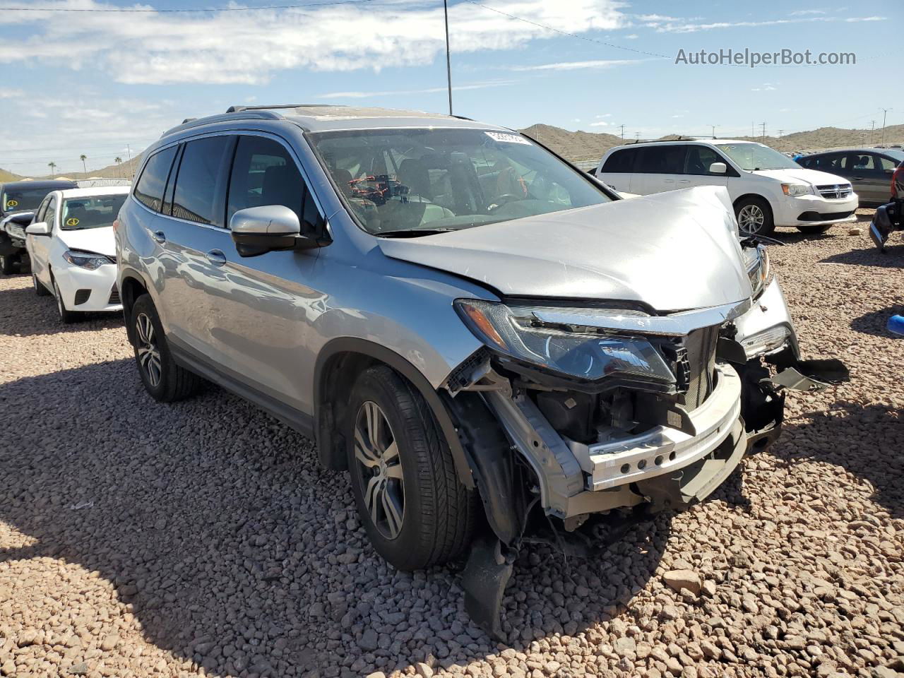 2017 Honda Pilot Exl Серый vin: 5FNYF6H56HB080728