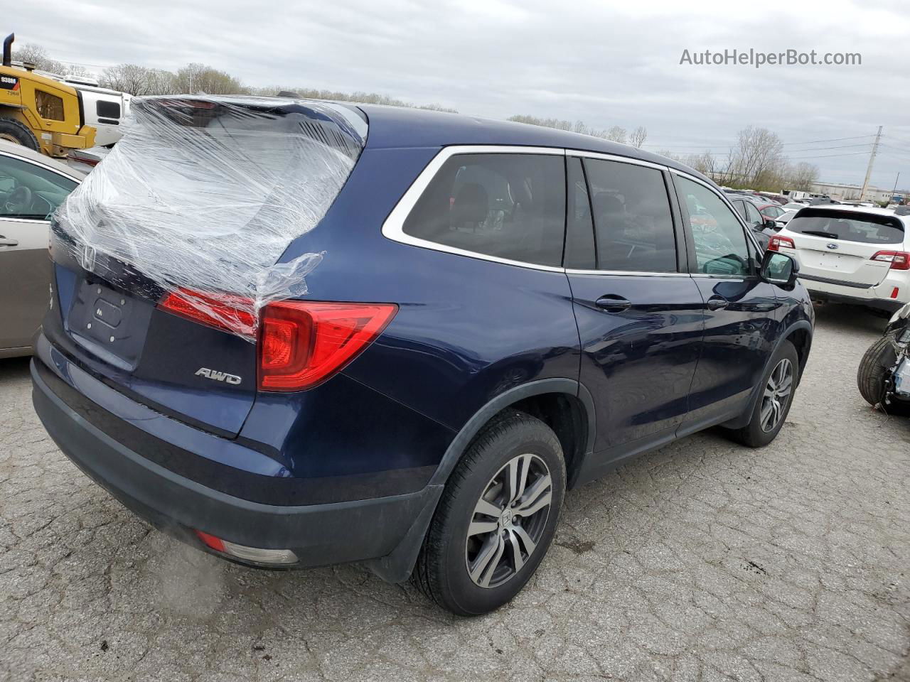 2017 Honda Pilot Exl Blue vin: 5FNYF6H57HB006721