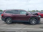 2017 Honda Pilot Ex-l Burgundy vin: 5FNYF6H57HB083234